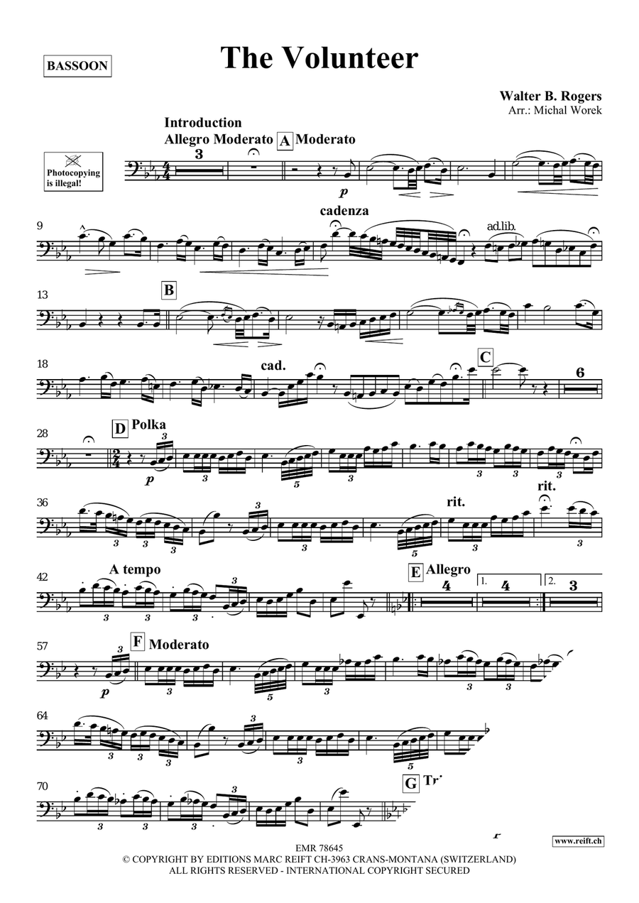 The Volunteer The Volunteer Bassoon Solo scores gallery preview page 3