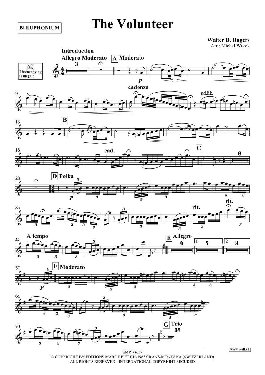 The Volunteer The Volunteer Euphonium scores gallery preview page 3