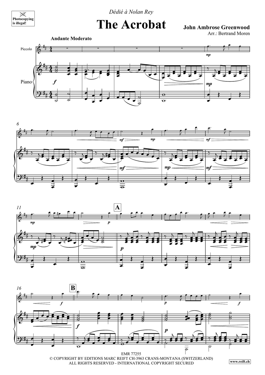 The Acrobat The Acrobat Piccolo scores gallery preview page 4