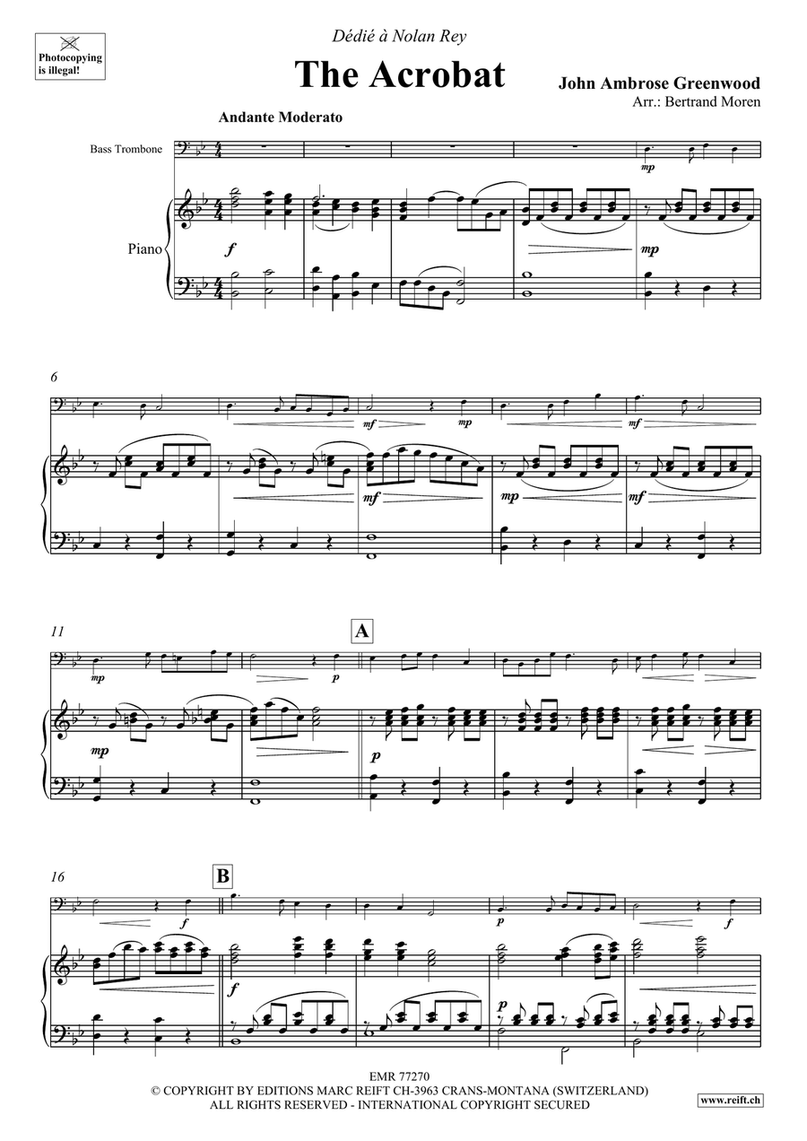 The Acrobat The Acrobat Bass Trombone scores gallery preview page 4