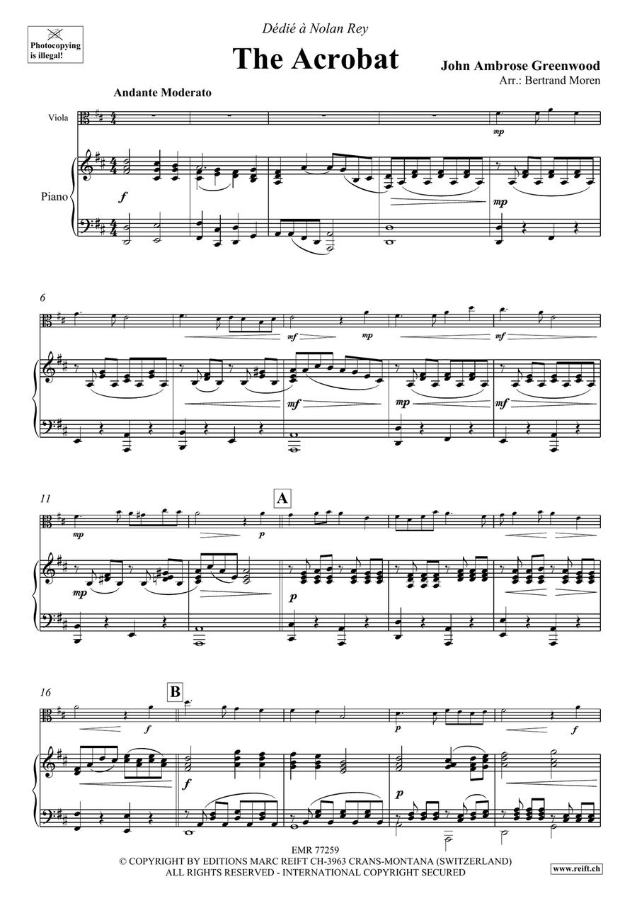 The Acrobat The Acrobat Piano Accompaniment scores gallery preview page 4