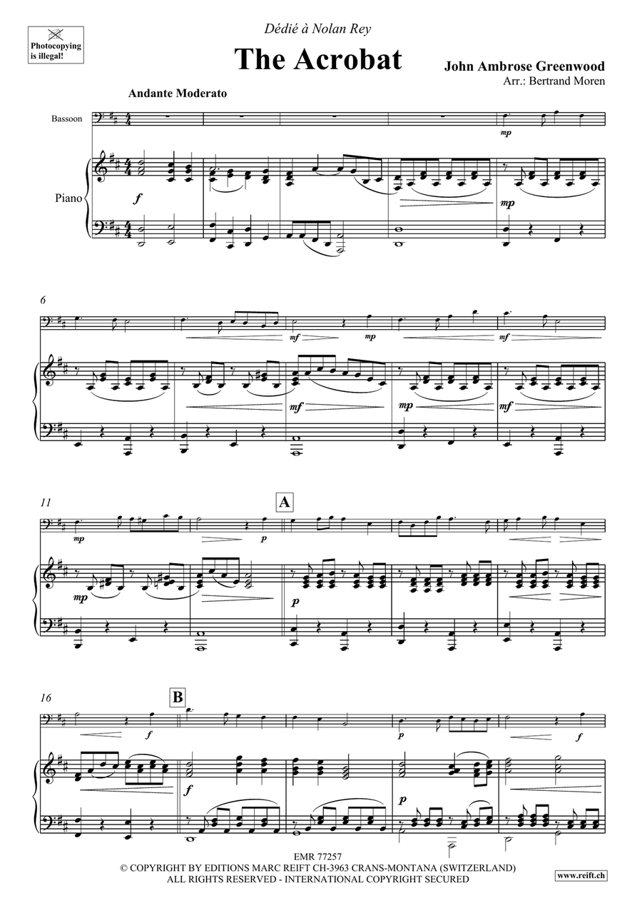 The Acrobat The Acrobat Bassoon Solo scores gallery preview page 4