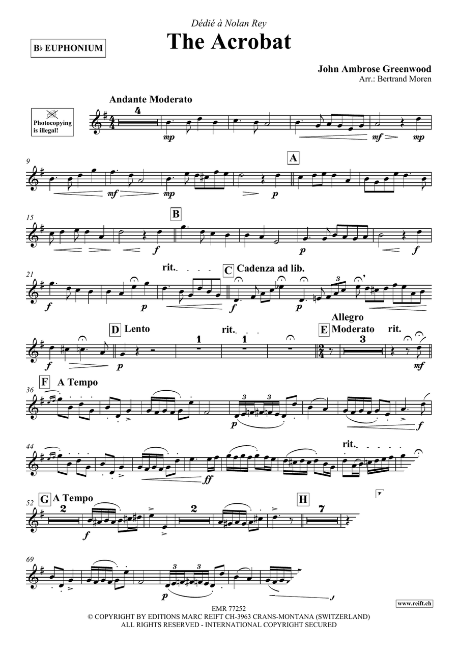 The Acrobat The Acrobat Euphonium scores gallery preview page 3