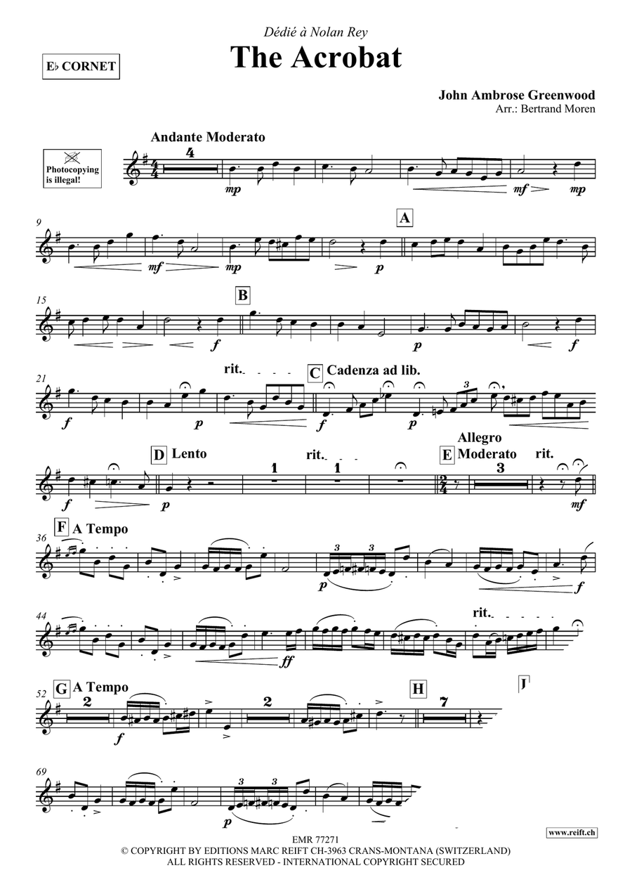 The Acrobat The Acrobat Cornet scores gallery preview page 3