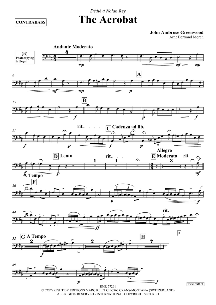 The Acrobat The Acrobat Double Bass scores gallery preview page 3