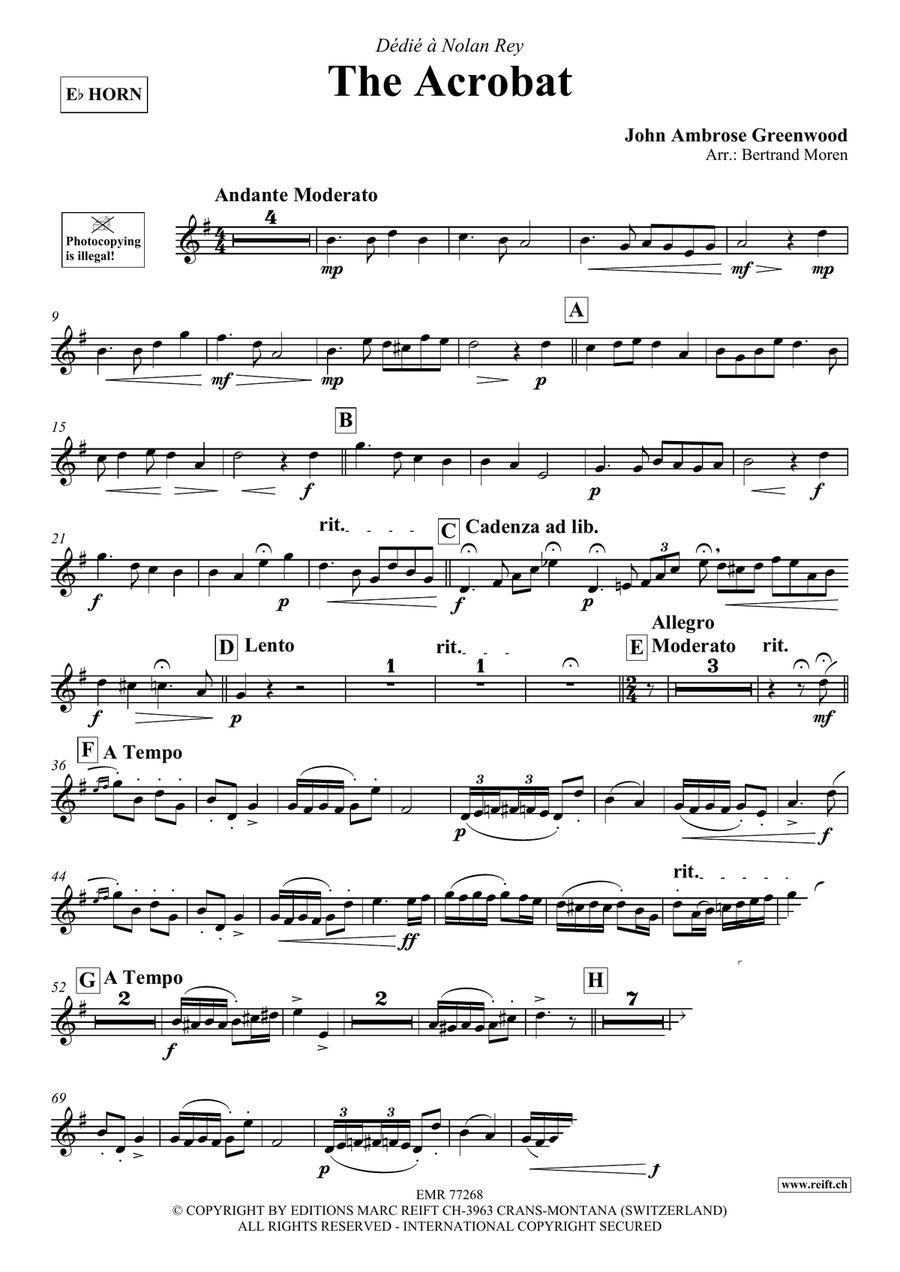 The Acrobat The Acrobat Horn scores gallery preview page 3