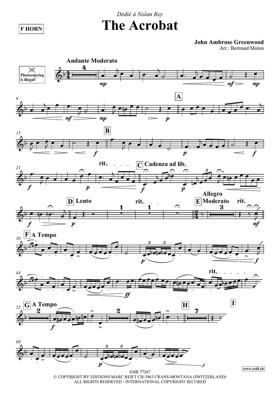 The Acrobat The Acrobat Horn scores gallery preview page 3