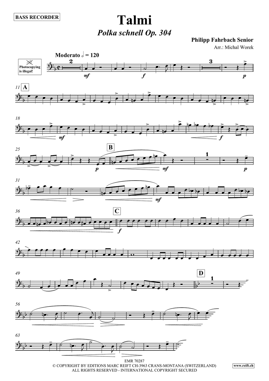 Talmi Talmi Bass Recorder scores gallery preview page 3