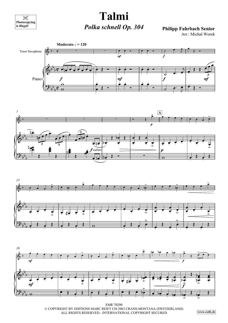 Talmi Talmi Tenor Saxophone scores gallery preview page 4