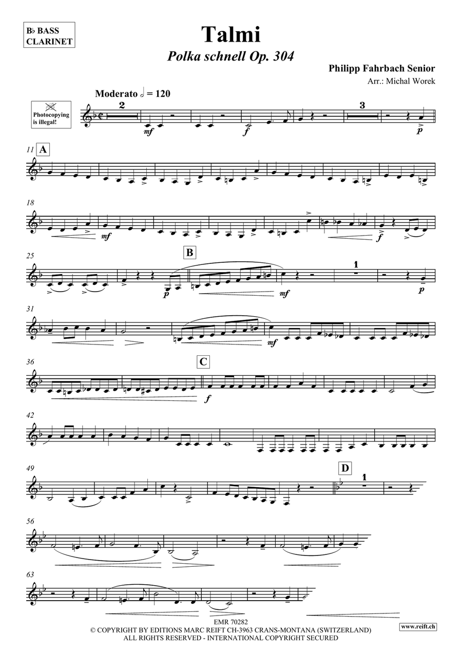 Talmi Talmi Bass Clarinet scores gallery preview page 3
