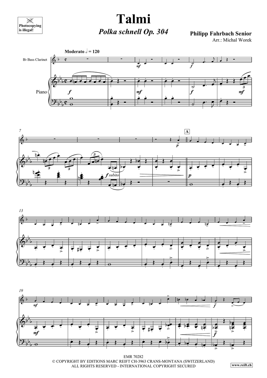 Talmi Talmi Bass Clarinet scores gallery preview page 4