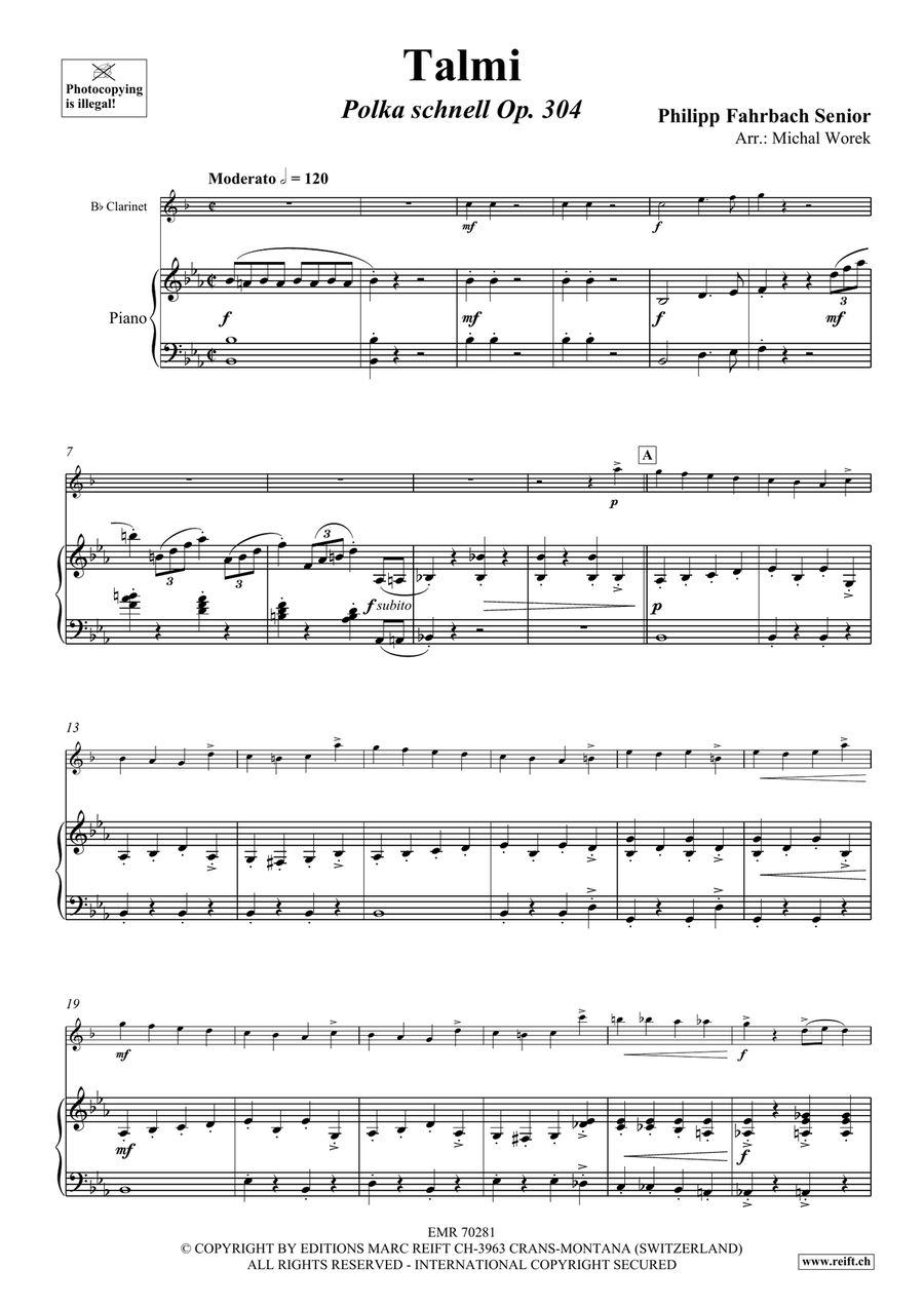 Talmi Talmi Clarinet Solo scores gallery preview page 4