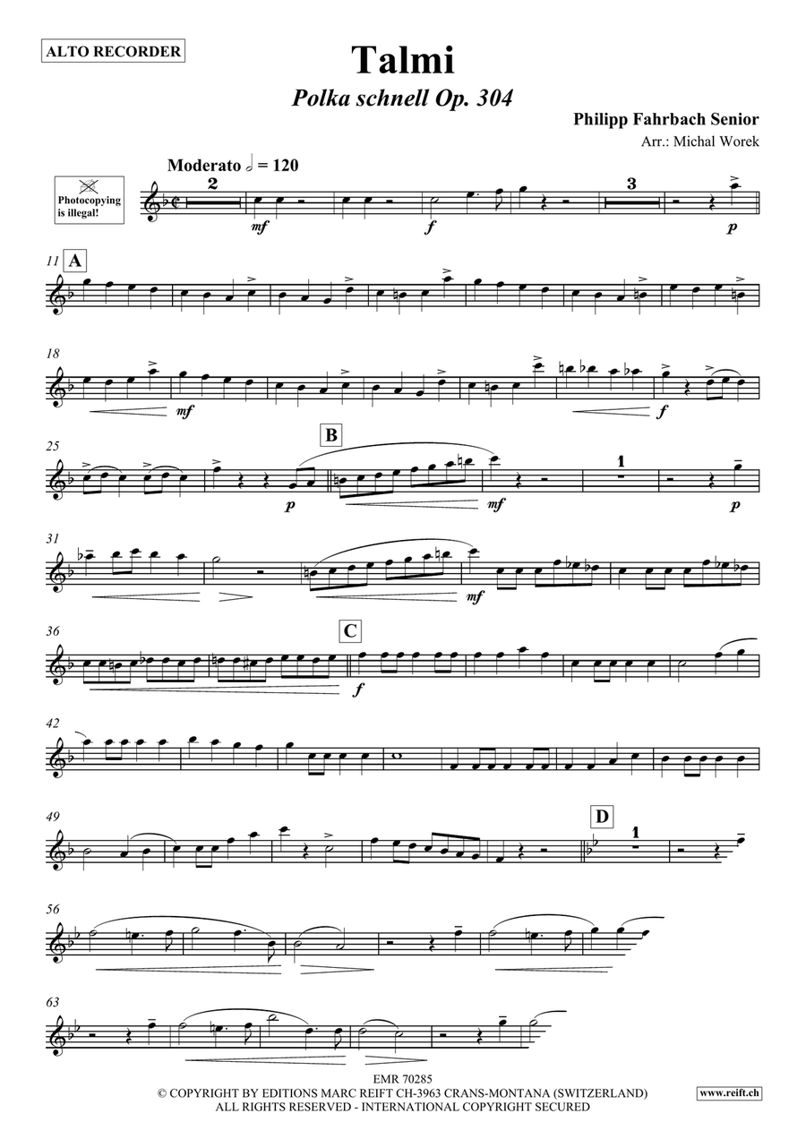 Talmi Talmi Alto Recorder scores gallery preview page 3