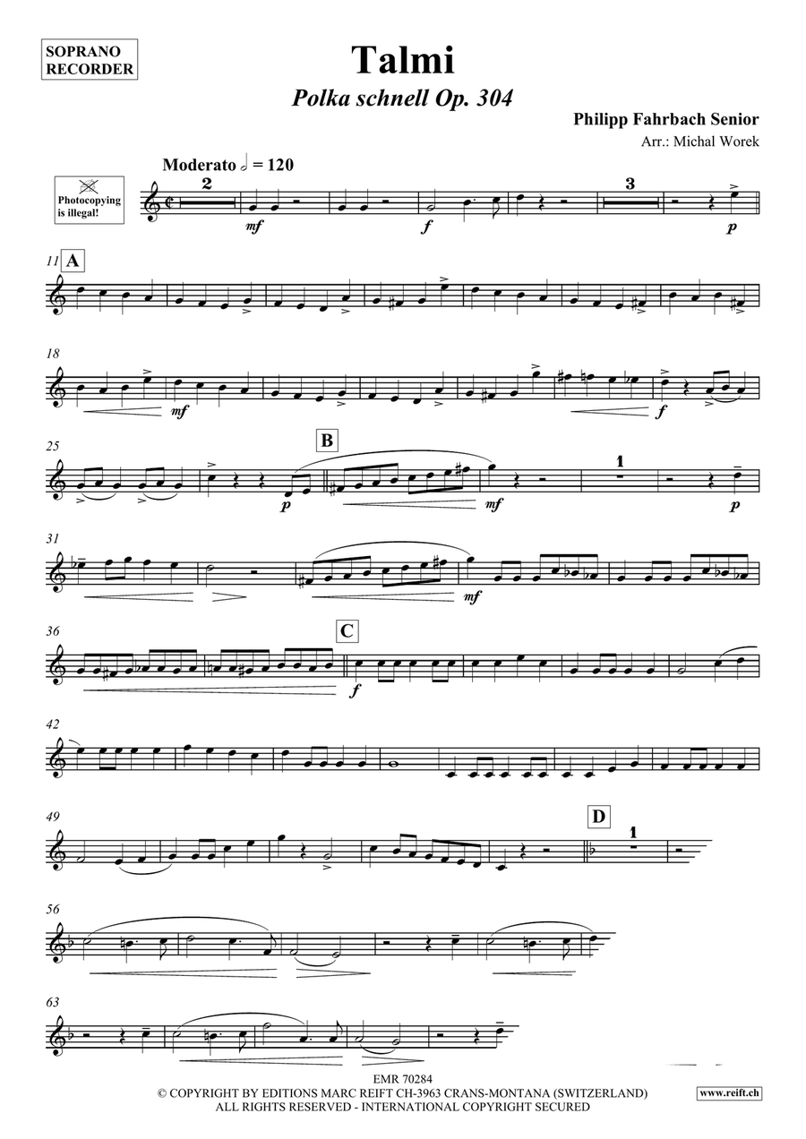 Talmi Talmi Soprano Recorder scores gallery preview page 3