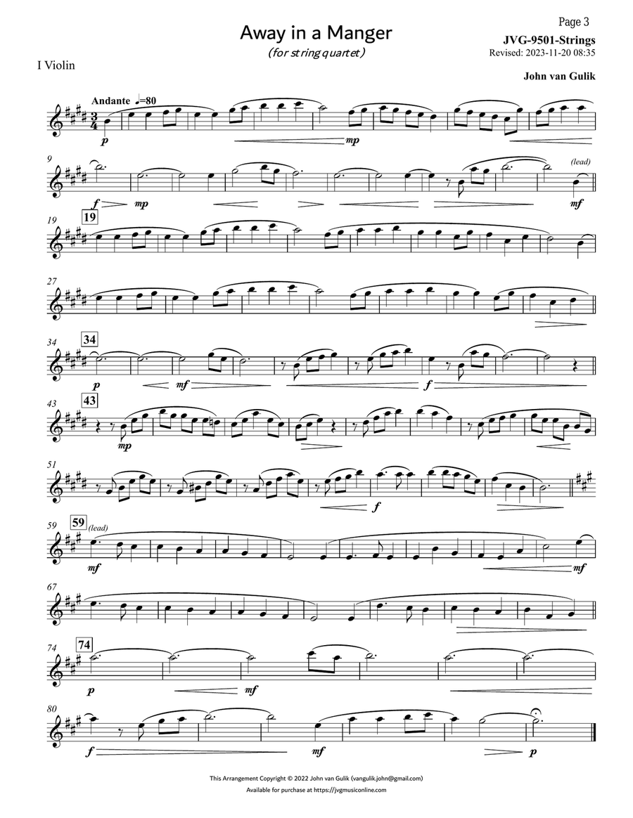20 Christmas String Quartets - Volume 1 String Quartet scores gallery preview page 3