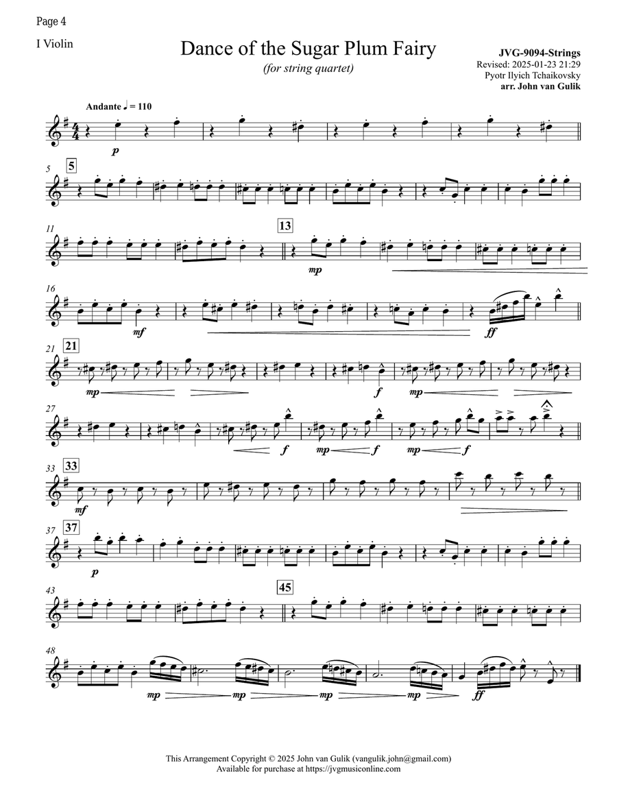 20 Christmas String Quartets - Volume 1 String Quartet scores gallery preview page 4