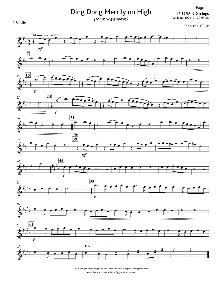 20 Christmas String Quartets - Volume 1 String Quartet scores gallery preview page 5
