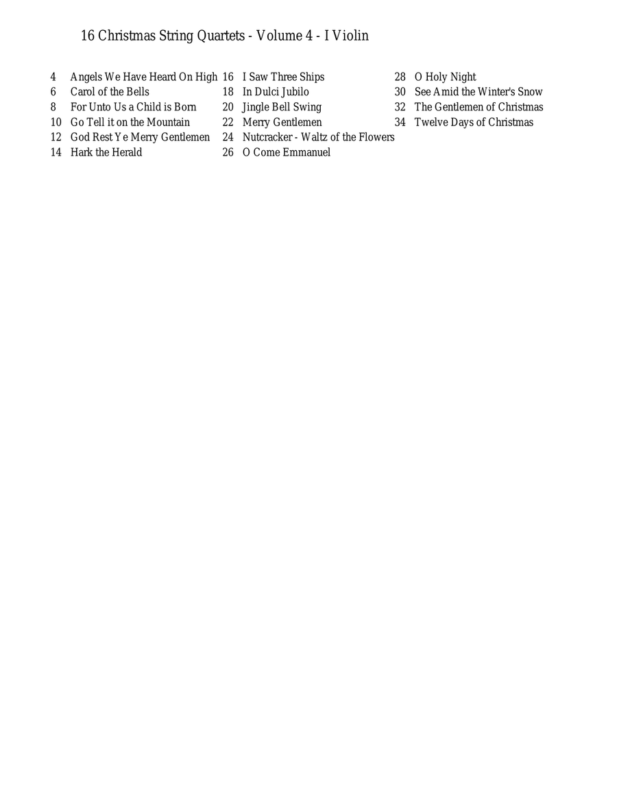 16 Christmas String Quartets - Volume 4 String Quartet scores gallery preview page 2