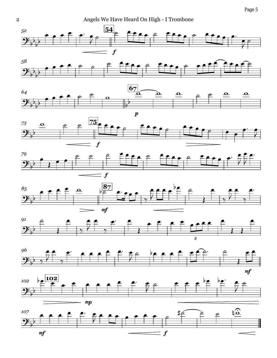 19 Christmas Trombone Quartets - Volume 4 Brass Quartet scores gallery preview page 5