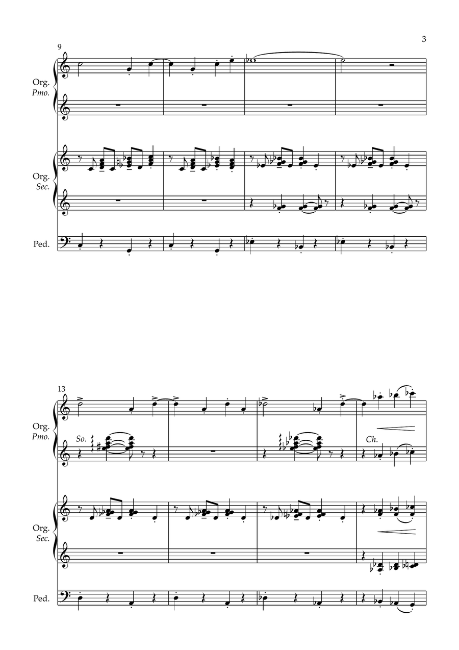 Main Title Theme (Ghostbusters) Organ Solo scores gallery preview page 3