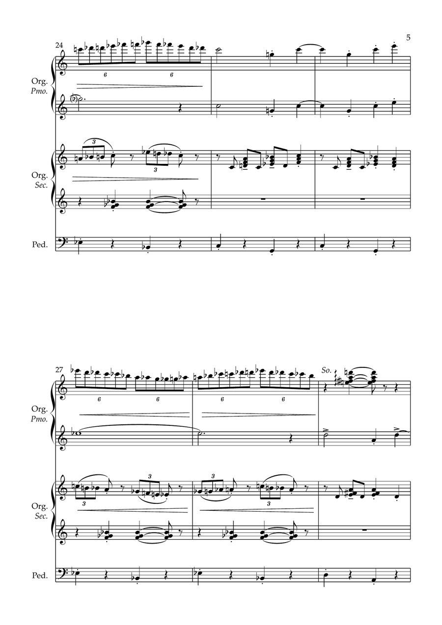 Main Title Theme (Ghostbusters) Organ Solo scores gallery preview page 5