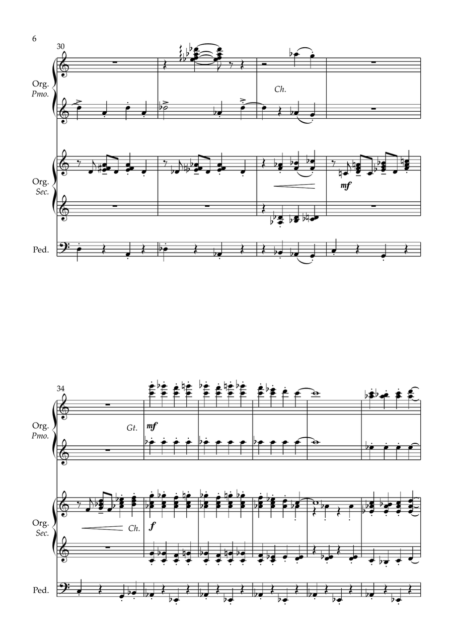 Main Title Theme (Ghostbusters) Organ Solo scores gallery preview page 6