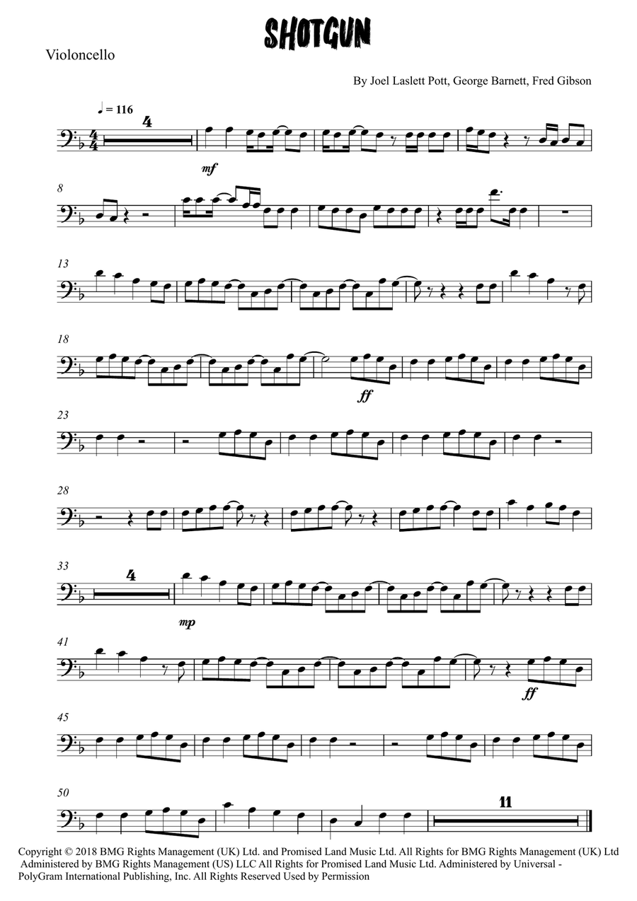Shotgun Shotgun Piano scores gallery preview page 4