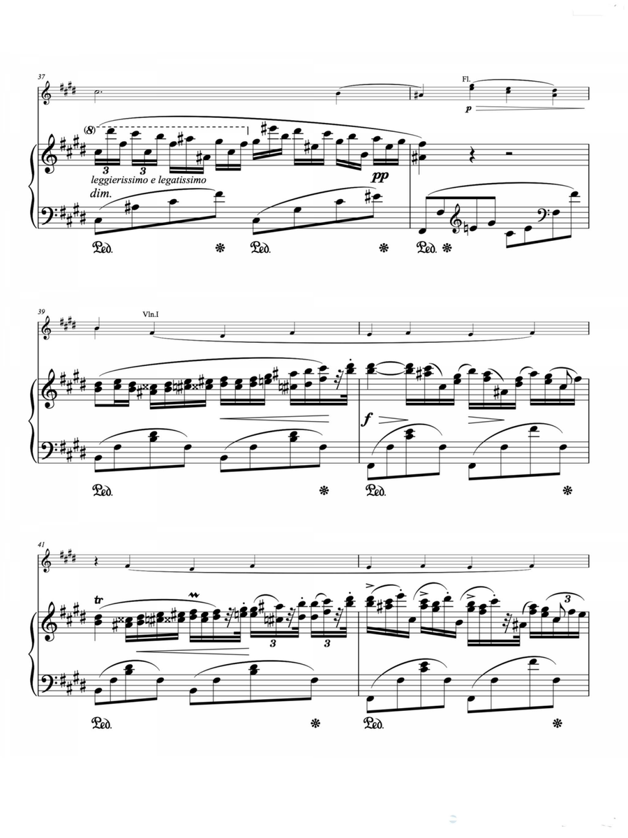 Chopin Piano concerto No. 1 in E minor op. 11 2nd Movement - Romance Piano Solo scores gallery preview page 4