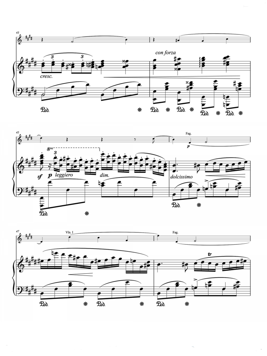 Chopin Piano concerto No. 1 in E minor op. 11 2nd Movement - Romance Piano Solo scores gallery preview page 5