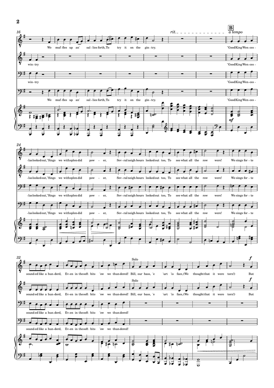 The Carol Singers The Carol Singers TTBB scores gallery preview page 2