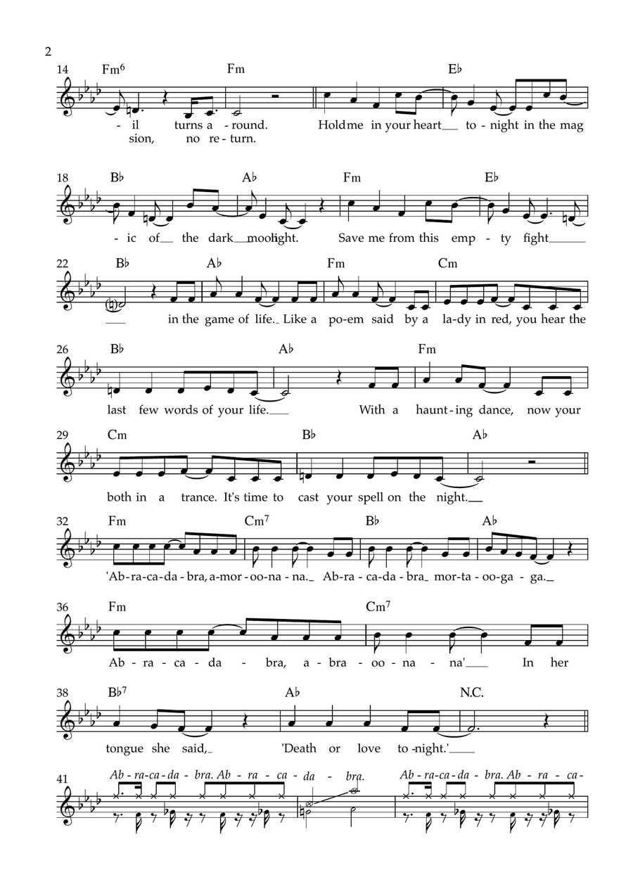 Abracadabra Abracadabra Piano scores gallery preview page 2