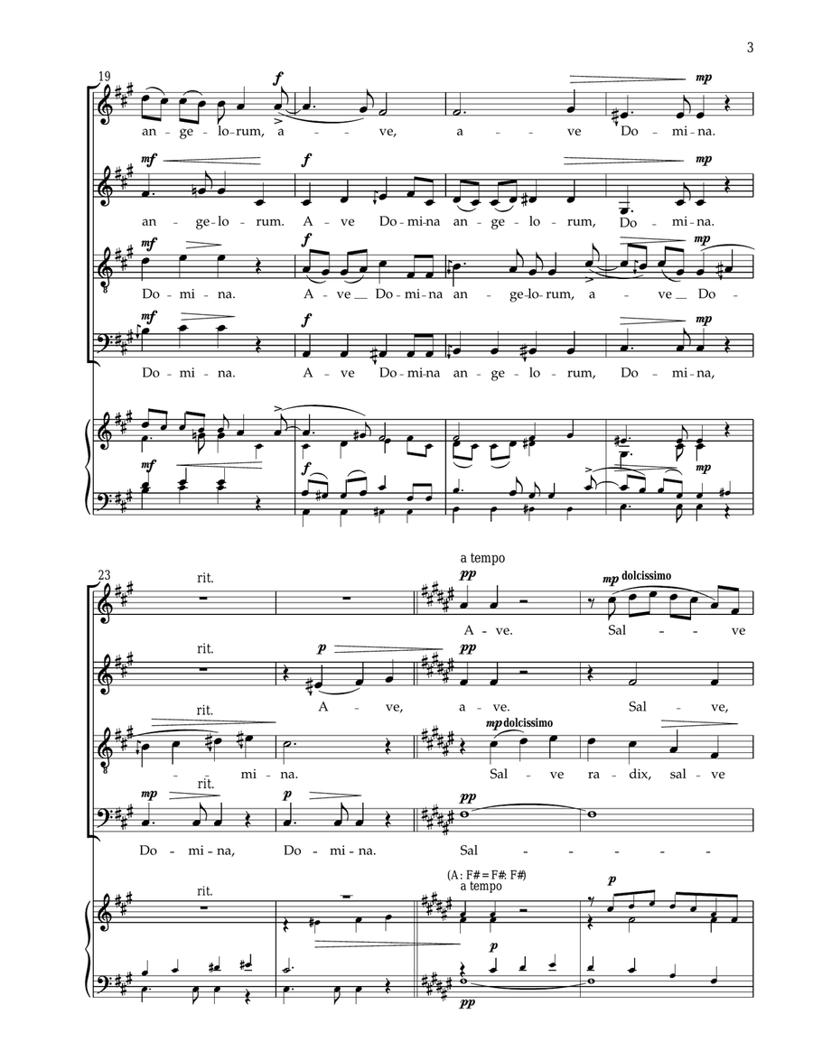 Ave Regina 4-Part scores gallery preview page 3
