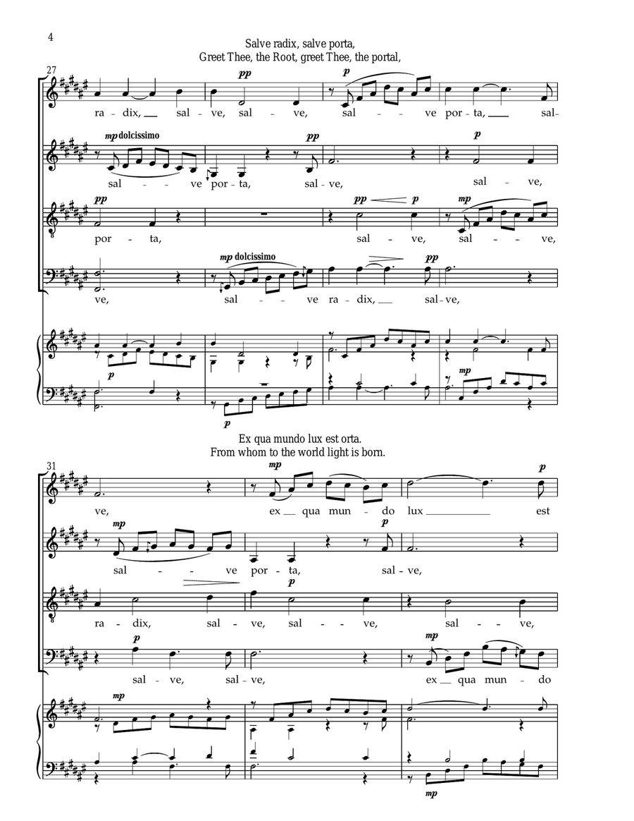 Ave Regina 4-Part scores gallery preview page 4