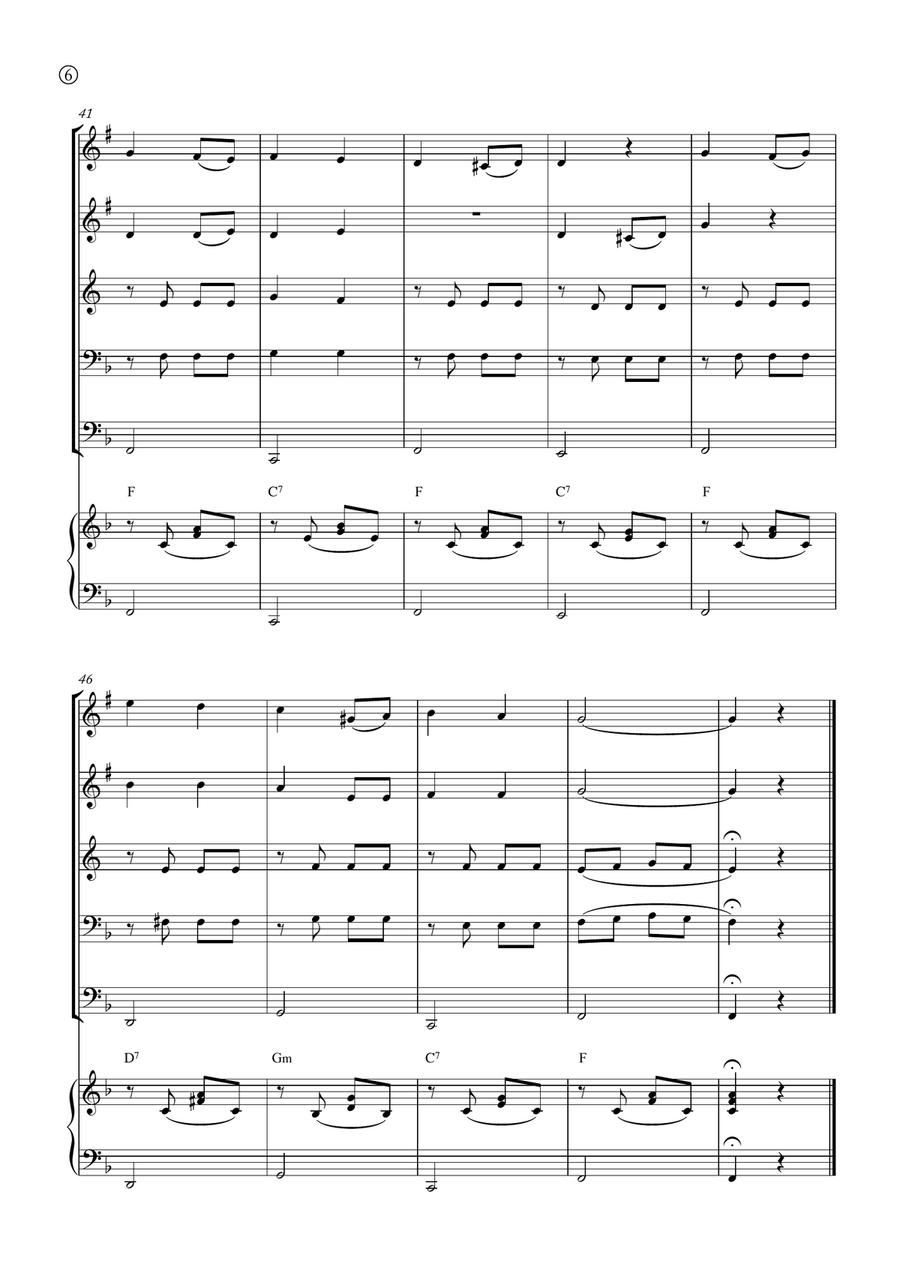 Melody in F Melody in F Brass Quintet scores gallery preview page 6