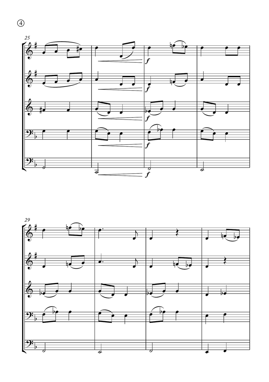 Melody in F Melody in F Brass Quintet scores gallery preview page 4
