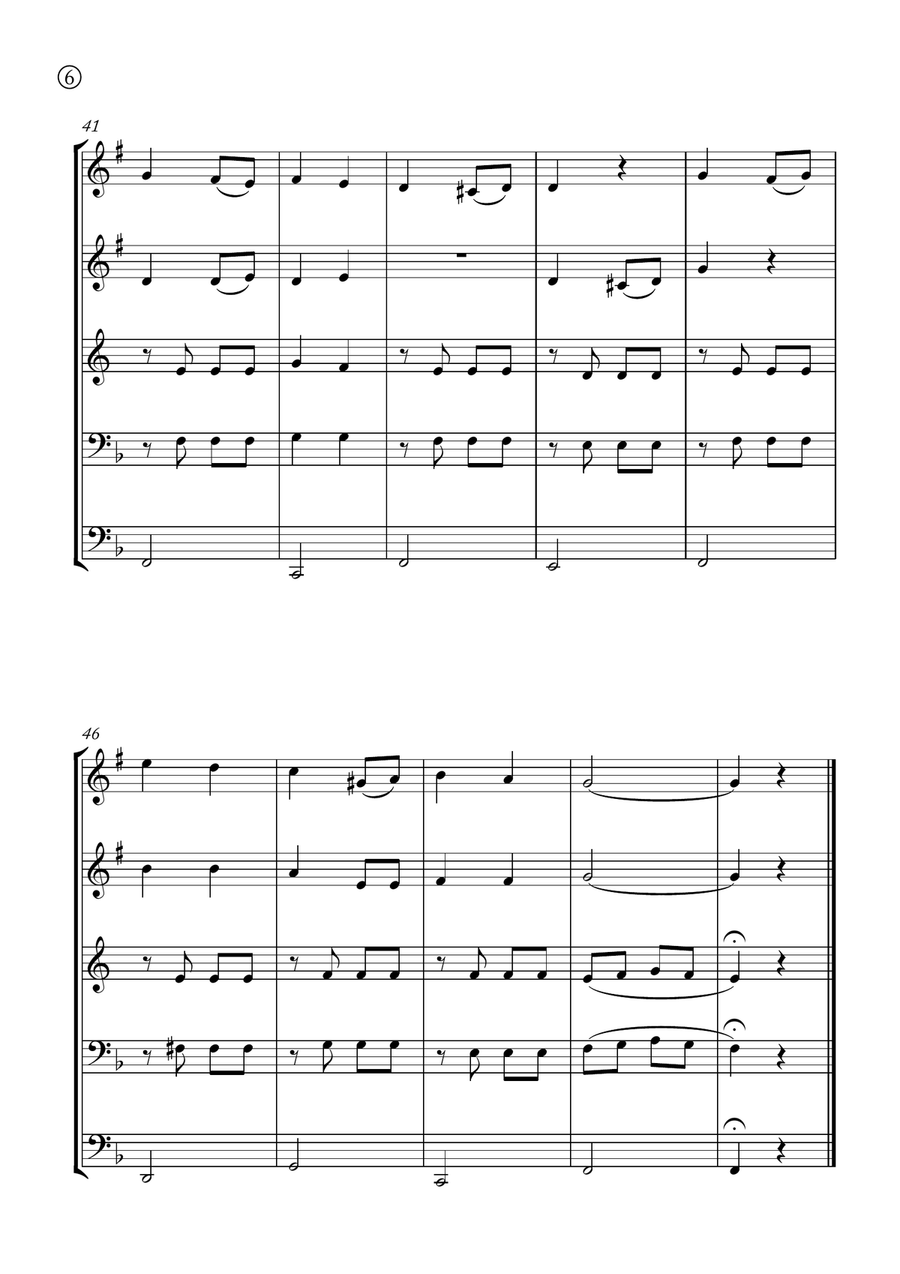 Melody in F Melody in F Brass Quintet scores gallery preview page 6