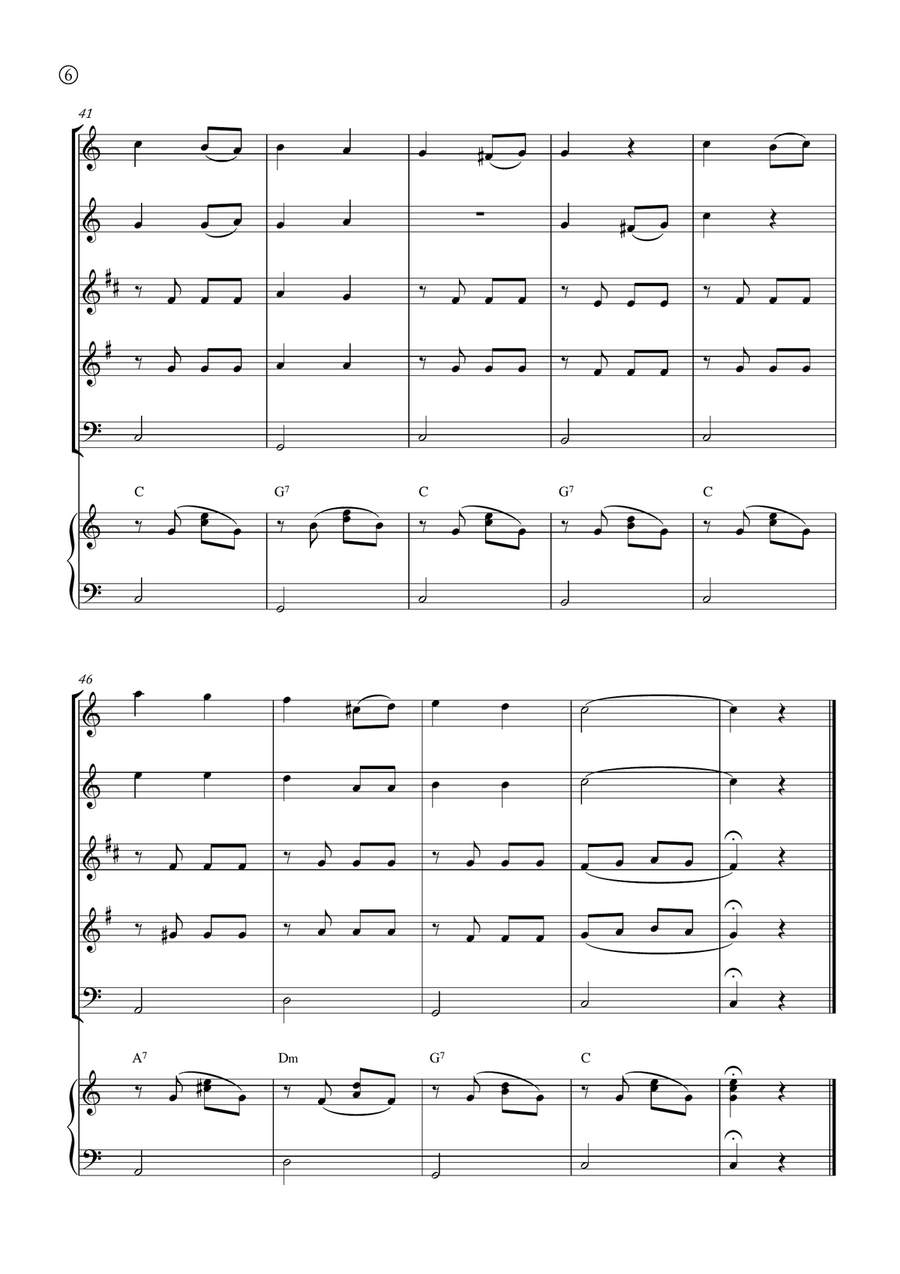 Melody in F Melody in F Woodwind Quintet scores gallery preview page 6