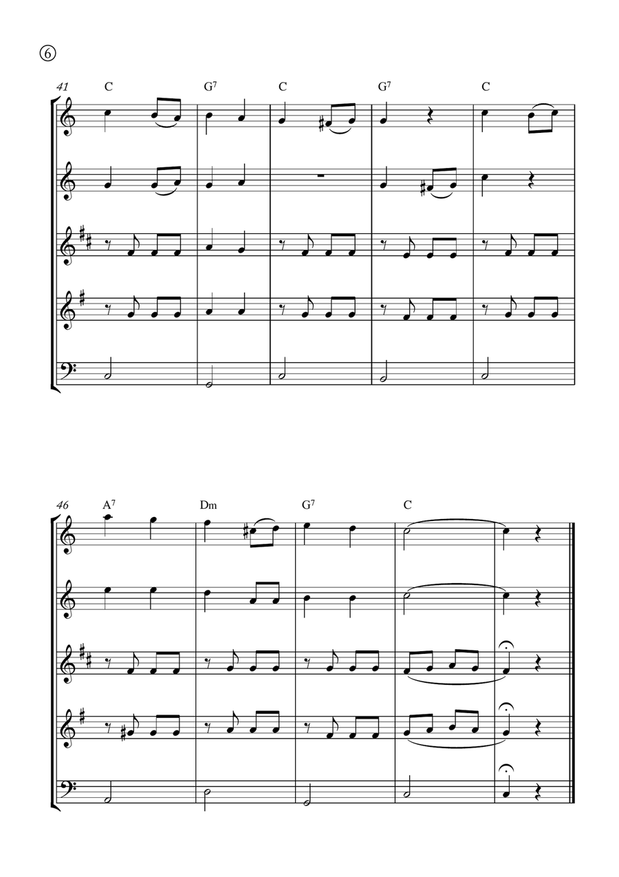 Melody in F Melody in F Woodwind Quintet scores gallery preview page 6
