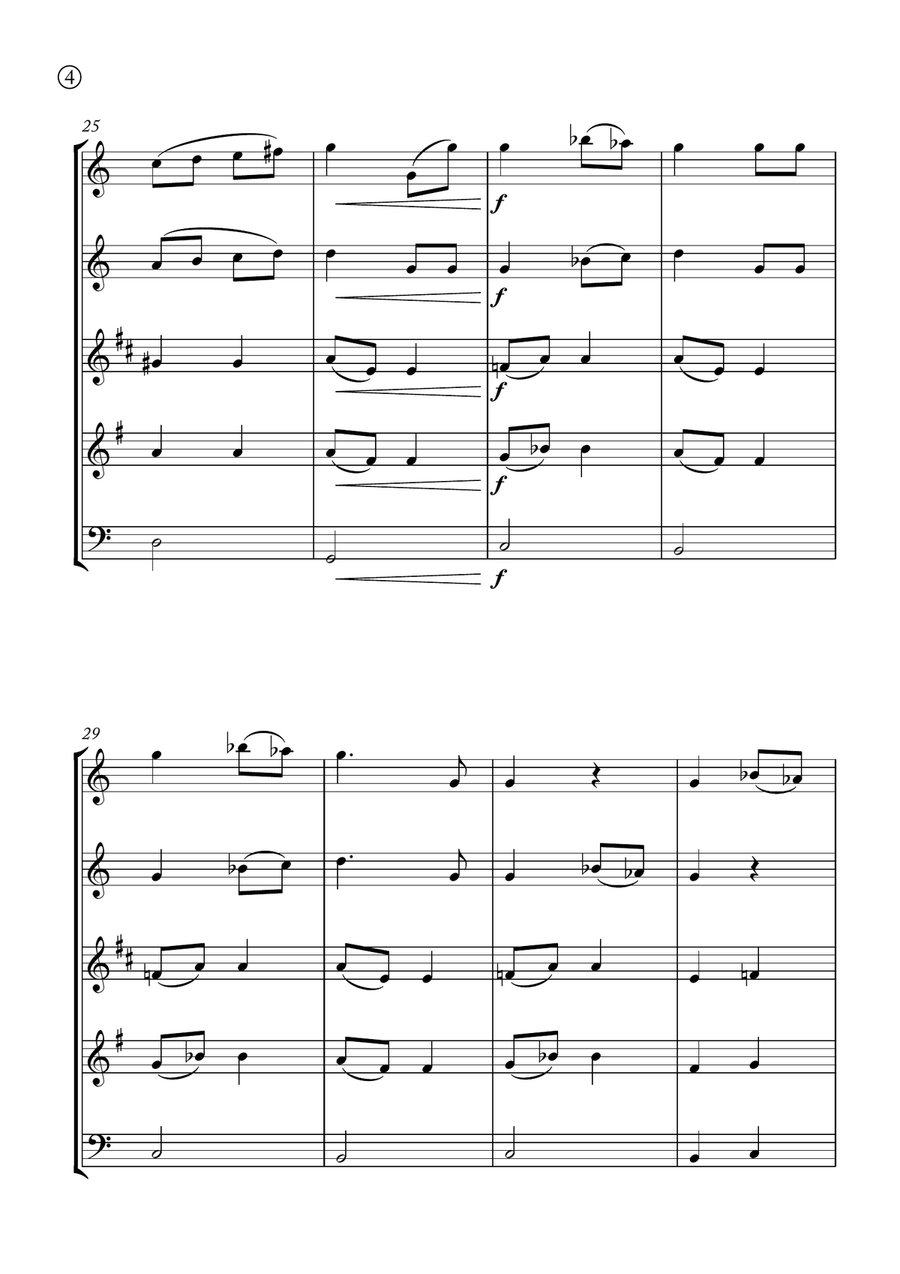 Melody in F Melody in F Woodwind Quintet scores gallery preview page 4
