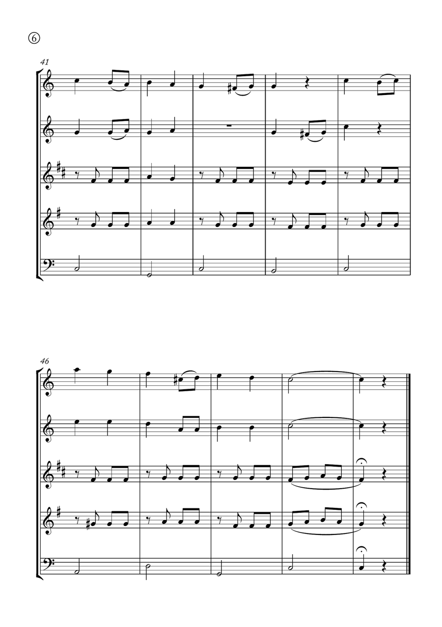Melody in F Melody in F Woodwind Quintet scores gallery preview page 6