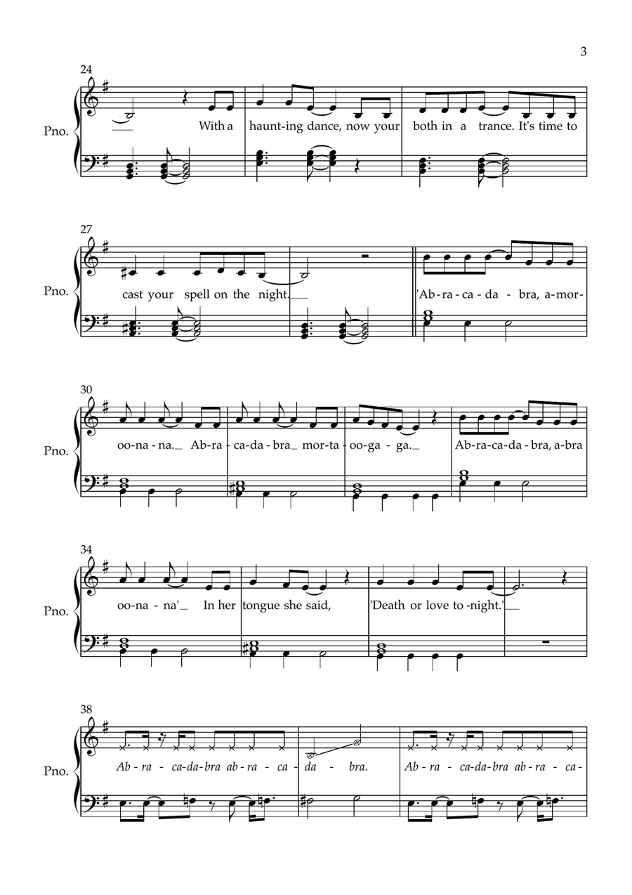 Abracadabra Abracadabra Easy Piano scores gallery preview page 3