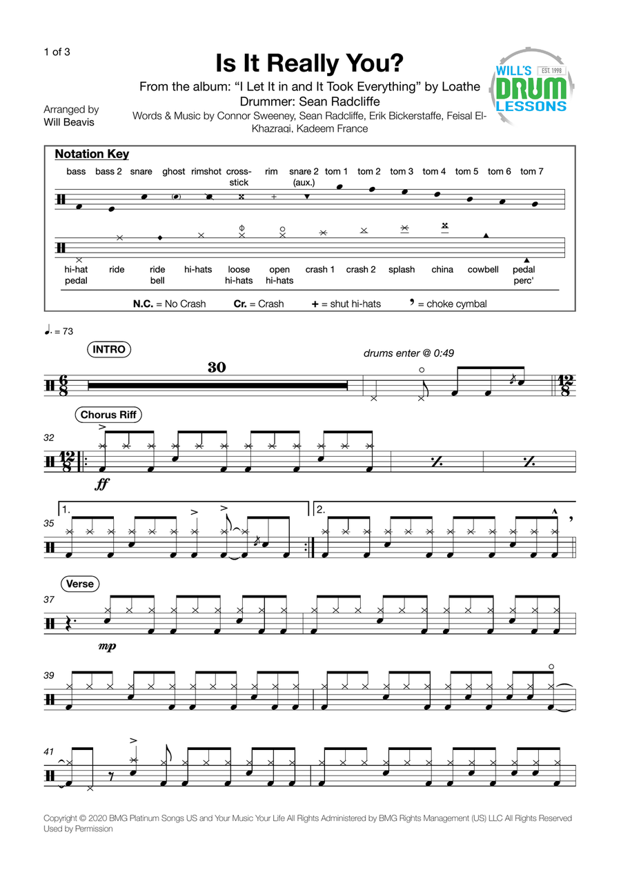 Is It Really You? Is It Really You? Drum Set scores gallery preview page 1