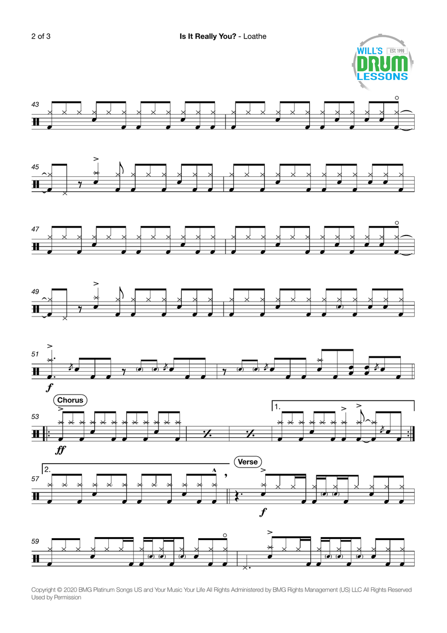 Is It Really You? Is It Really You? Drum Set scores gallery preview page 2