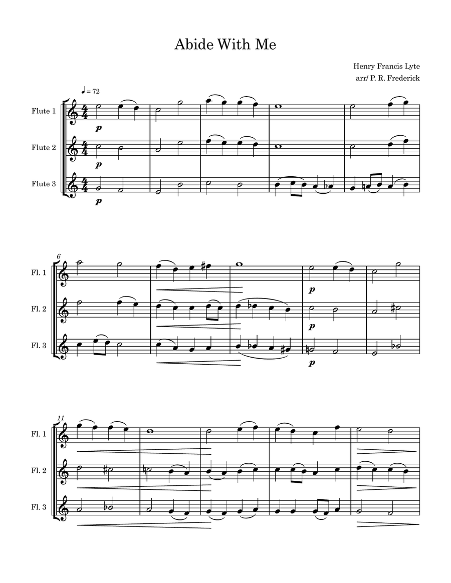 Abide With Me Flute Trio scores gallery preview page 1