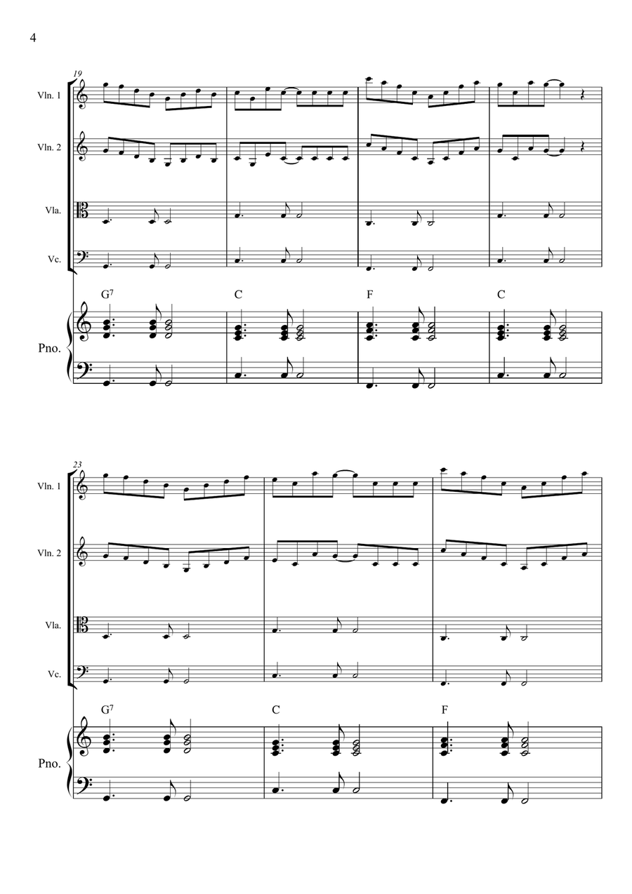 Music Box Dancer Music Box Dancer String Quartet scores gallery preview page 4