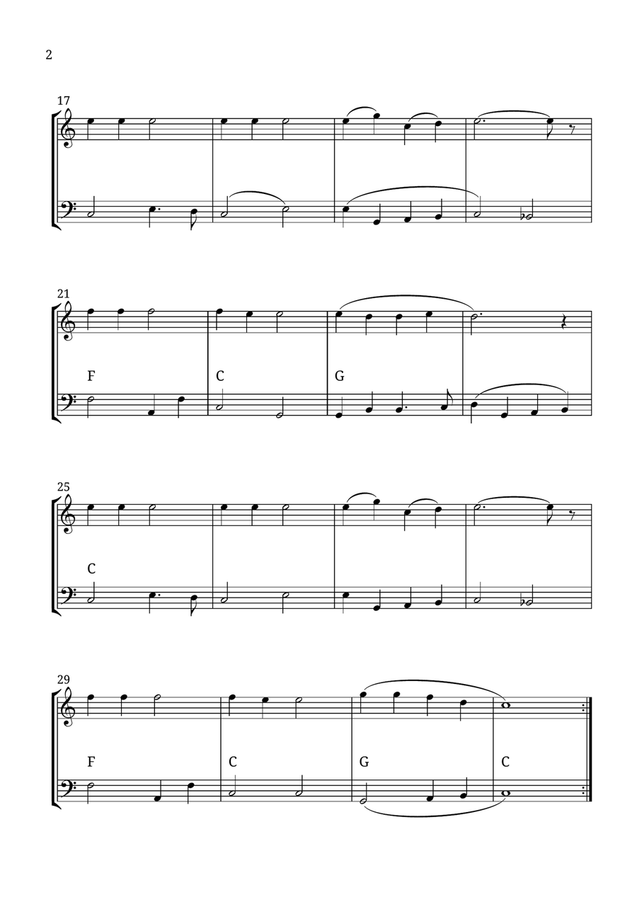 Jingle Bells Jingle Bells String Duet scores gallery preview page 2