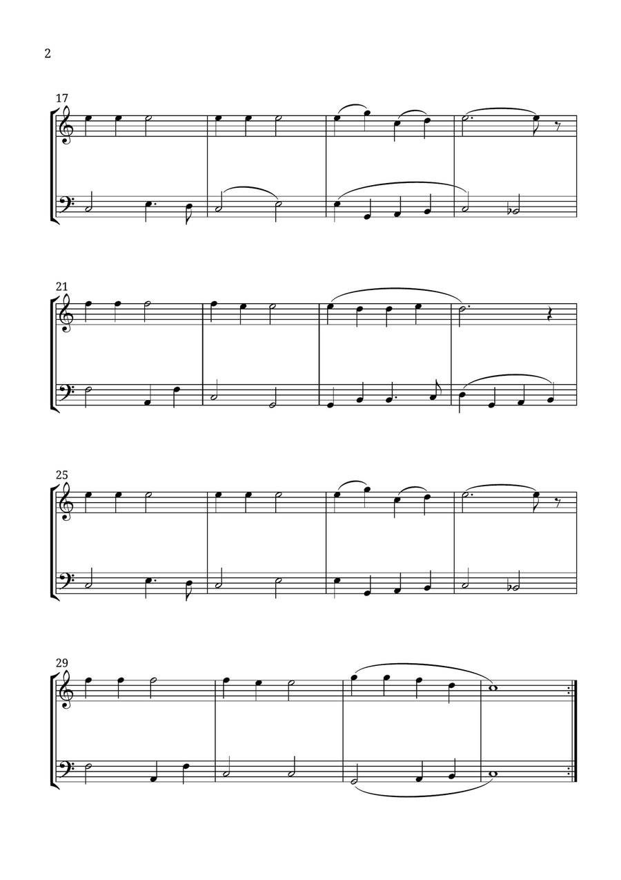 Jingle Bells Jingle Bells String Duet scores gallery preview page 2