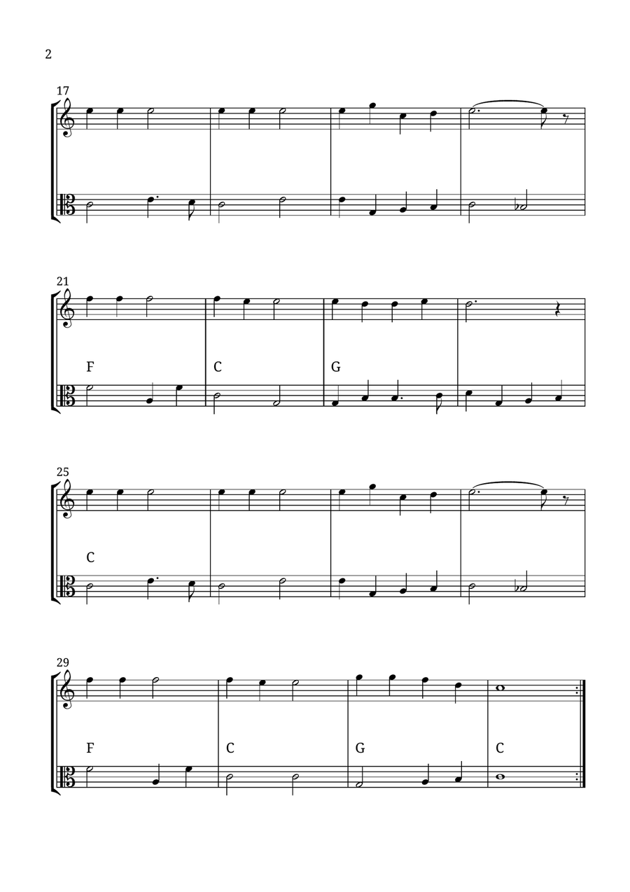 Jingle Bells String Duet scores gallery preview page 2