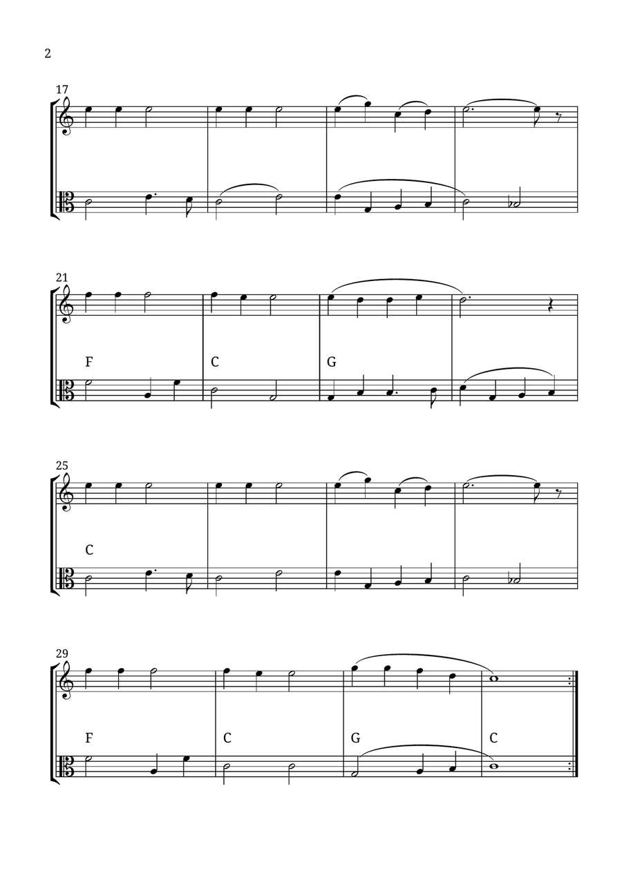 Jingle Bells Jingle Bells String Duet scores gallery preview page 2