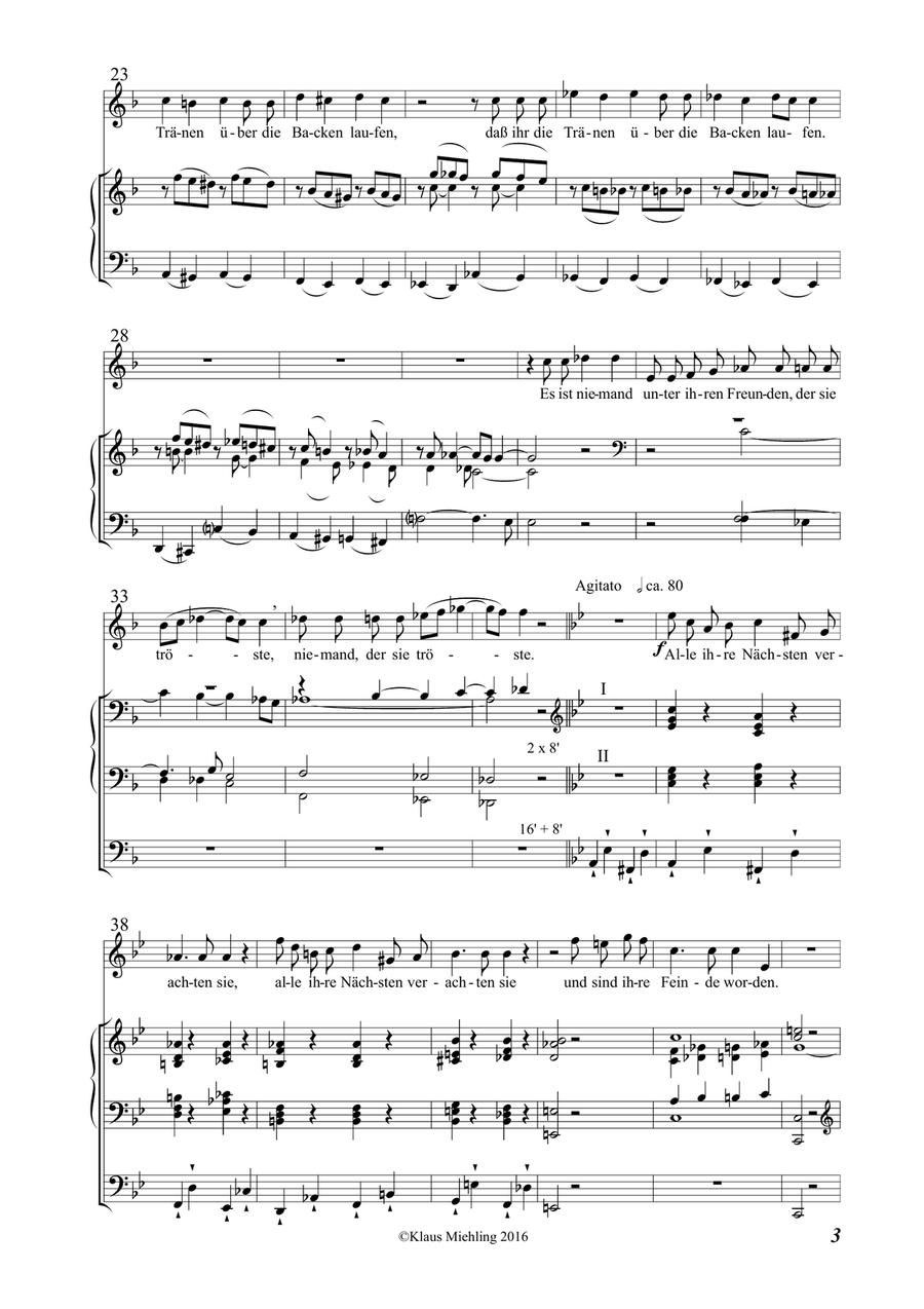 Wie liegt die Stadt so wüste Piano, Vocal scores gallery preview page 3